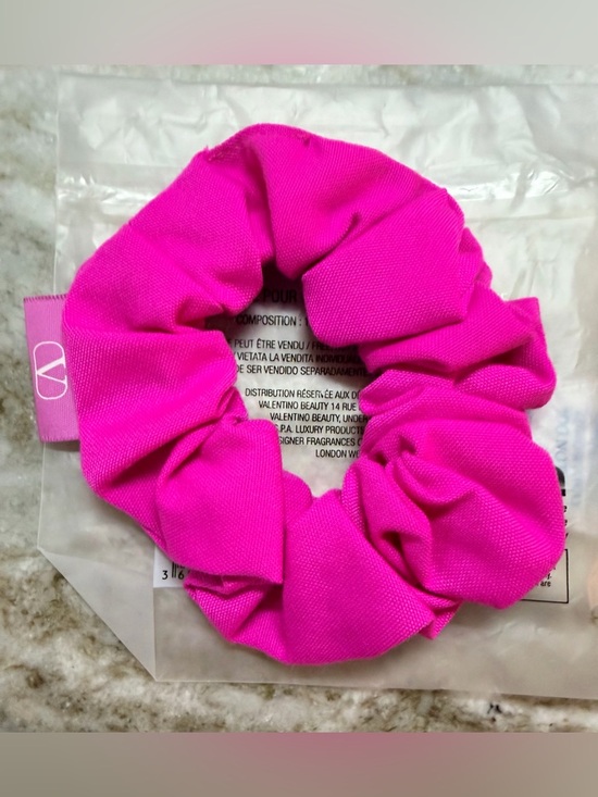 Valentino Hot Pink Scrunchie. NEW in SEALED Manufacturing Bag. GWP